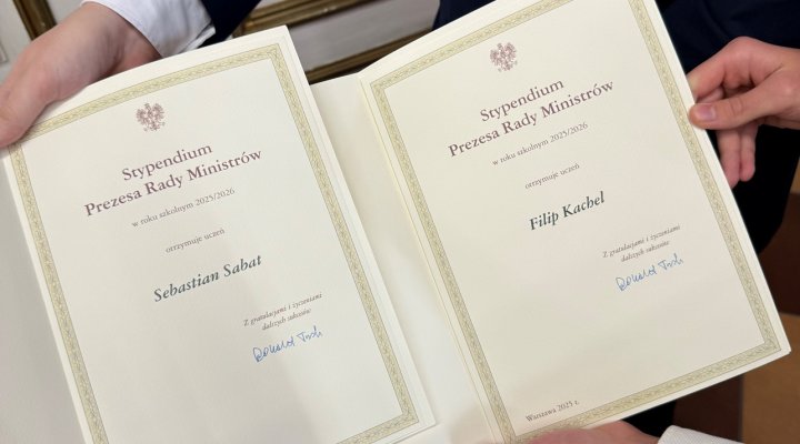 Uroczyste wręczenie stypendiów Prezesa Rady Ministrów